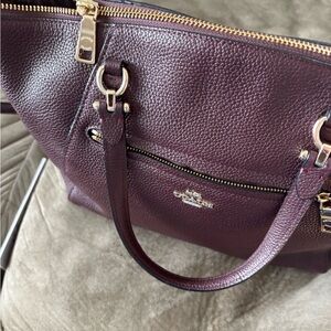 Coach Deep Purple Leather Shoulder Bag
